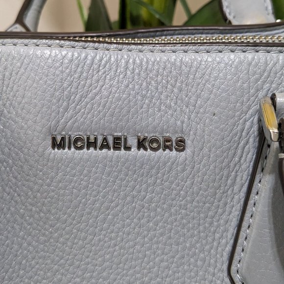 Michael Kors Convertible Tote Large Mercer Shoulder Bag Denim Blue - Picture 8 of 16